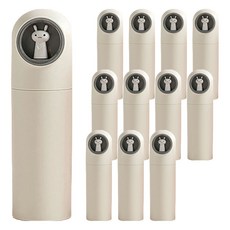 THE ZAKKA 膠囊兔便攜式牙刷盒, 白色, 12個