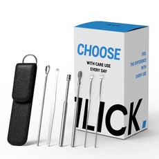 디블릭 휴대용 귀파는 도구 귀이개 세트 블랙, 1세트