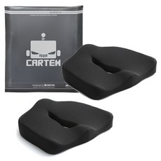 CARTEM 4D坐墊 CT163, 2個, 黑色
