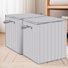 comet 大容量布料棉被衣物收納箱 140L, 2個, 灰色
