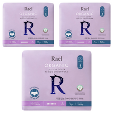 Rael 夜用褲型衛生棉, 大型, 8片, 3包