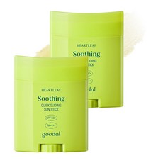 구달 어성초 진정 퀵 슬라이딩 선스틱 SPF 50+ PA++++, 2개, 22g