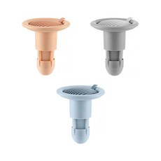 EVER HOUSE 馬卡龍色防臭防蟲排水口過濾網 隨機出貨, 3個, 隨機發貨