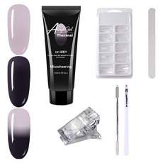 ESTHE HauteZen 延長甲凝膠美甲組 5入, 灰色, 1組