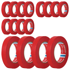 DADA 彩色遮蔽膠帶紅色 15mm x 20m, 16個