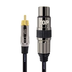 HDtop RCA 轉 XLR 母頭連接線 0.5m, HT-TP3175, 1個, 金屬黑