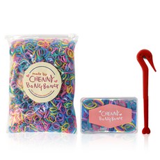 chenny bongbong 幼兒用大容量髮圈 100g + 攜帶式收納盒 + 橡皮筋拆髮器套組