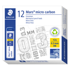 STAEDTLER 施德樓 Mars Micro Carbon 250 自動鉛筆芯 HB, 0.3mm, 12入