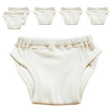 eguchitoys 蒙特梭利學習褲, 雙層棉布, 吸濕透氣, 褲型設計, 110cm, 6件, 未染色棉布