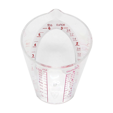 bargogo 巴果果 斜口量杯 帶刻度 100ml 容量, 透明色, 1個