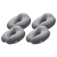 킨톤 여행용 U자 통풍 메모리폼 목쿠션 4p, 그레이