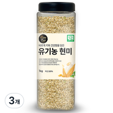 Prime Field 유기농 현미, 1kg, 3개