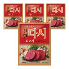 샘표 쇠고기맛이진한다시, 1kg, 4개