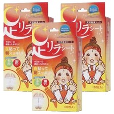 아시리라 풋 시트 릴랙스 발패치 고춧가루향, 3개, 30매입