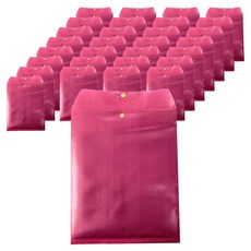 ECO Chungwoon 粉紅色塑膠文件袋, 50個, A4