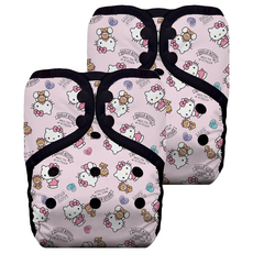 THiRSTiES 壓扣成長型口袋式布尿布 SANRIO聯名款 Hello Kitty Dear Bear 4-18公斤, 2件