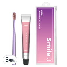 KUNDAL 昆黛爾 牙科護理攜帶式牙膏 50g+牙刷 隨機出貨, 5組