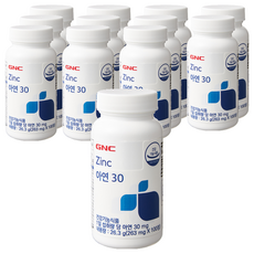 GNC 아연30, 100정, 12개