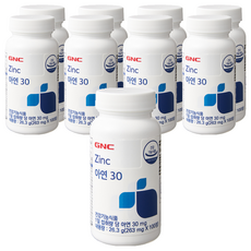 GNC 아연30, 100정, 9개