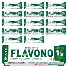 롯데웰푸드 후라보노 오리지날 츄잉껌 9p, 26g, 15개