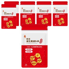 Tsuie 日濢 綜合維生素B群+鋅 添加花蓮四號山苦瓜 男女適用, 30顆, 6包