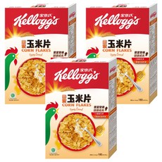 Kellogg's 家樂氏 CORN FLAKES 公雞玉米片 蜂蜜玉米片, 180g, 3盒