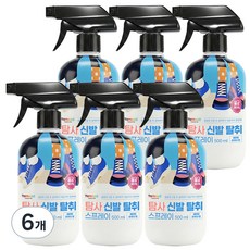 탐사 살균 99.9% 신발 탈취 스프레이 베이비파우더향, 6개, 500ml