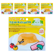 LEC 造型濕紙巾蓋 120x80mm 可重複使用, ぐでたま 蛋黃哥, 5個