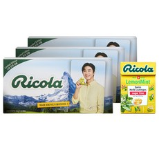 리콜라 스위스 무설탕 천연 허브캔디 레몬민트 40g x 3p + 박서준 사인 카드, 3세트