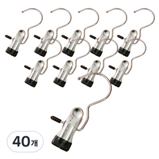 Black Cherry 不鏽鋼掛鉤夾, 黑色, 40個