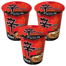 NONGSHIM 農心 辛拉麵 辛香菇味 杯麵 68g, 3入