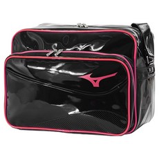 MIZUNO 1FJD4950 64 ENAMEL SECOND 에나멜 개인가방, 검정,분홍, 1개