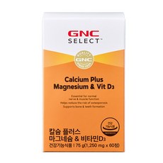 GNC 칼슘 플러스 마그네슘 & 비타민D3 75g, 60정, 1개