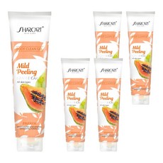 SHARCART 臉部身體去角質凝膠 木瓜香, 310ml, 5個