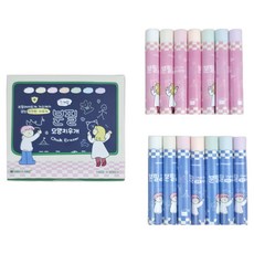 화랑 분필모양 지우개 7종 세트, 화이트, 옐로우, 오렌지, 핑크, 그린, 블루, 퍼플, 2세트