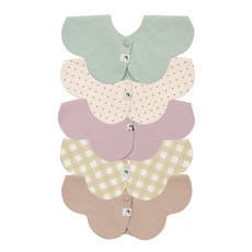 코니 롤링 턱받이 5종 세트, D세트, 1세트