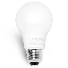 번개표 LED 화이트 전구 8W, 전구색, 1개