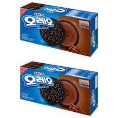 OREO 奧利奧 巧克力夾心餅乾 巧克力奶油, 300g, 2個
