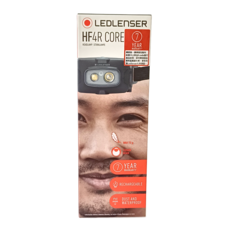 LEDLENSER 萊德雷神 HF4R Core 充電式頭燈, 72g輕量化, IP68防水防塵, 黑色, 1個