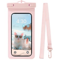 누아트 4중잠금 핸드폰 물놀이 방수팩 + 넥스트랩, 핑크, 1개