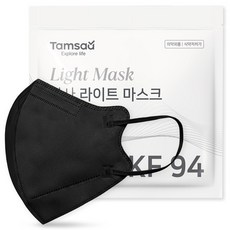 탐사 라이트 KF94 새부리형 보건마스크 대형 지퍼백, 블랙, 1개, 25개입