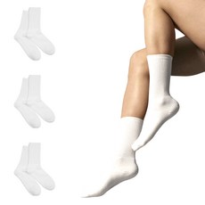LI2 Air Daily 中筒襪, 白色, 3個