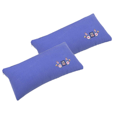 Begozani 顏料攜帶（迷你)午睡枕（填充物)，柏木方塊，紅色, 藍色, 2個