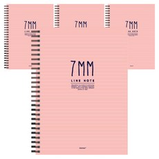 톡톡팬시 7mm라인 스프링노트, 핑크, 4개입