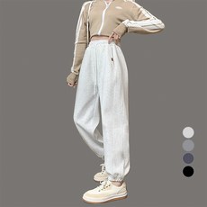 Juniday 女款束口慢跑褲 線條