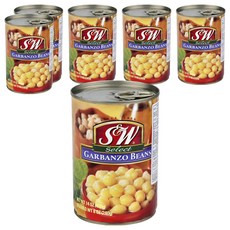 에스앤더블유 병아리콩 통조림, 400g, 6개