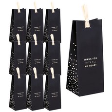 indi.k 燙金星光禮物袋 10入 + 緞帶 10入, 混合顏色