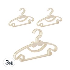 BangJiaShi 幫家適 兒童衣架40入組, 北歐白, 3組