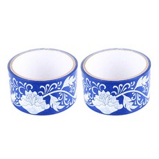 復古室內裝潢DIY裝飾捲筒膠帶 15m, B 藍色(牡丹), 2個