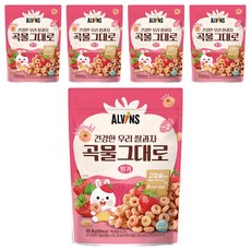엘빈즈 건강한 우리 쌀과자 곡물그대로, 30g, 5개, 딸기